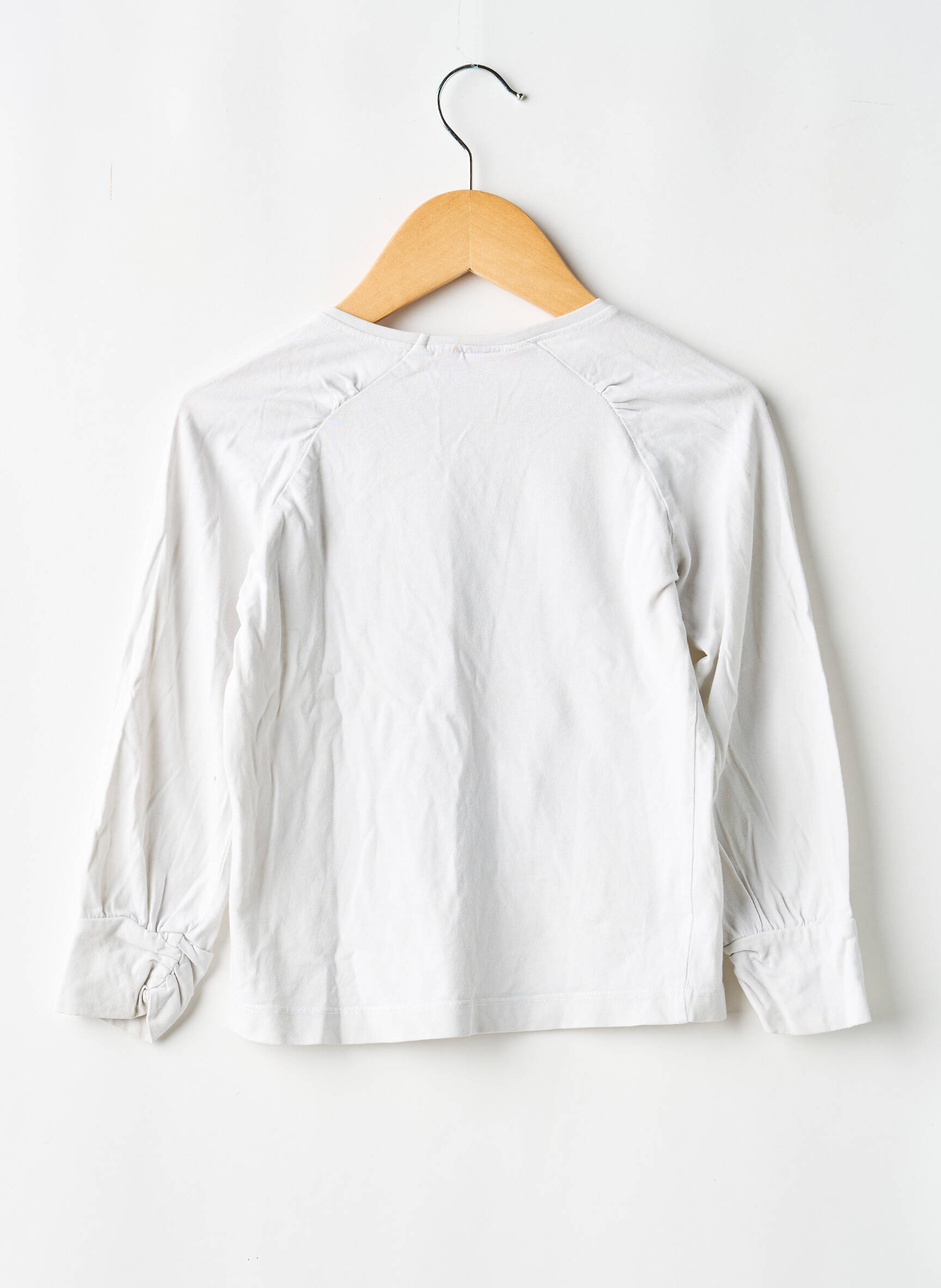 T-shirt stretch manches longues blanc NKY fille