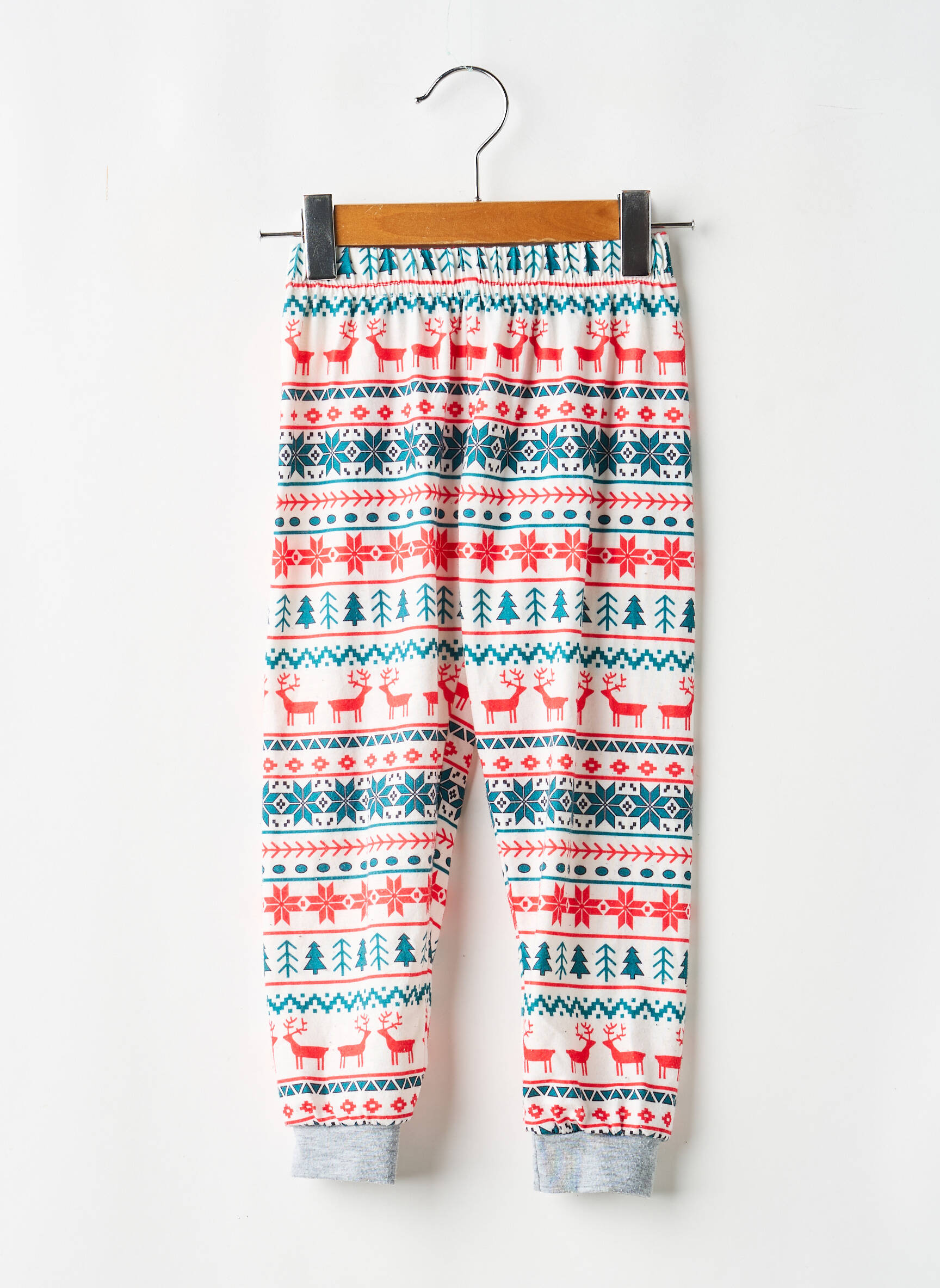 Pyjama tissage jersey blanc SANS MARQUE fille