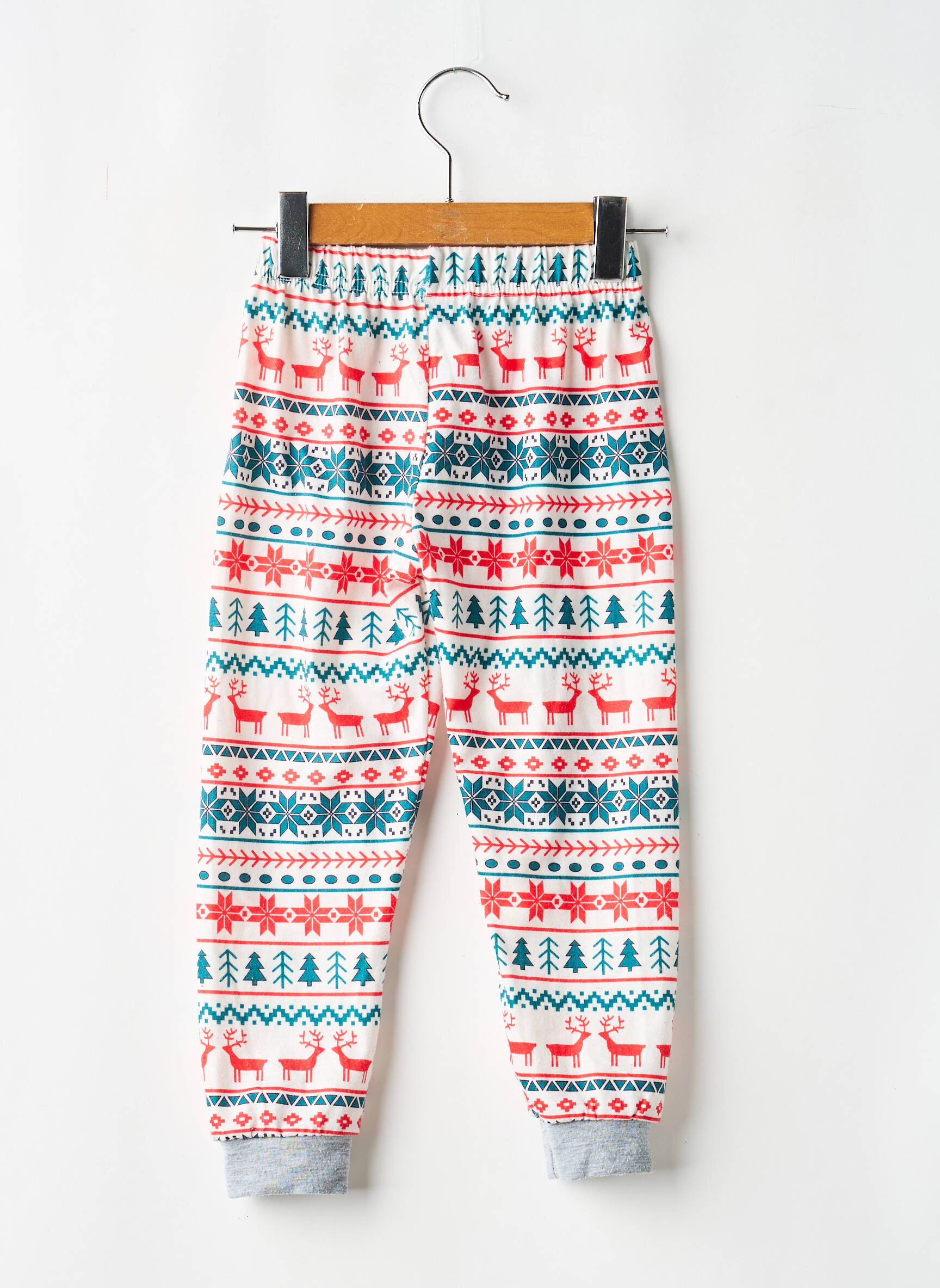 Pyjama tissage jersey blanc SANS MARQUE fille