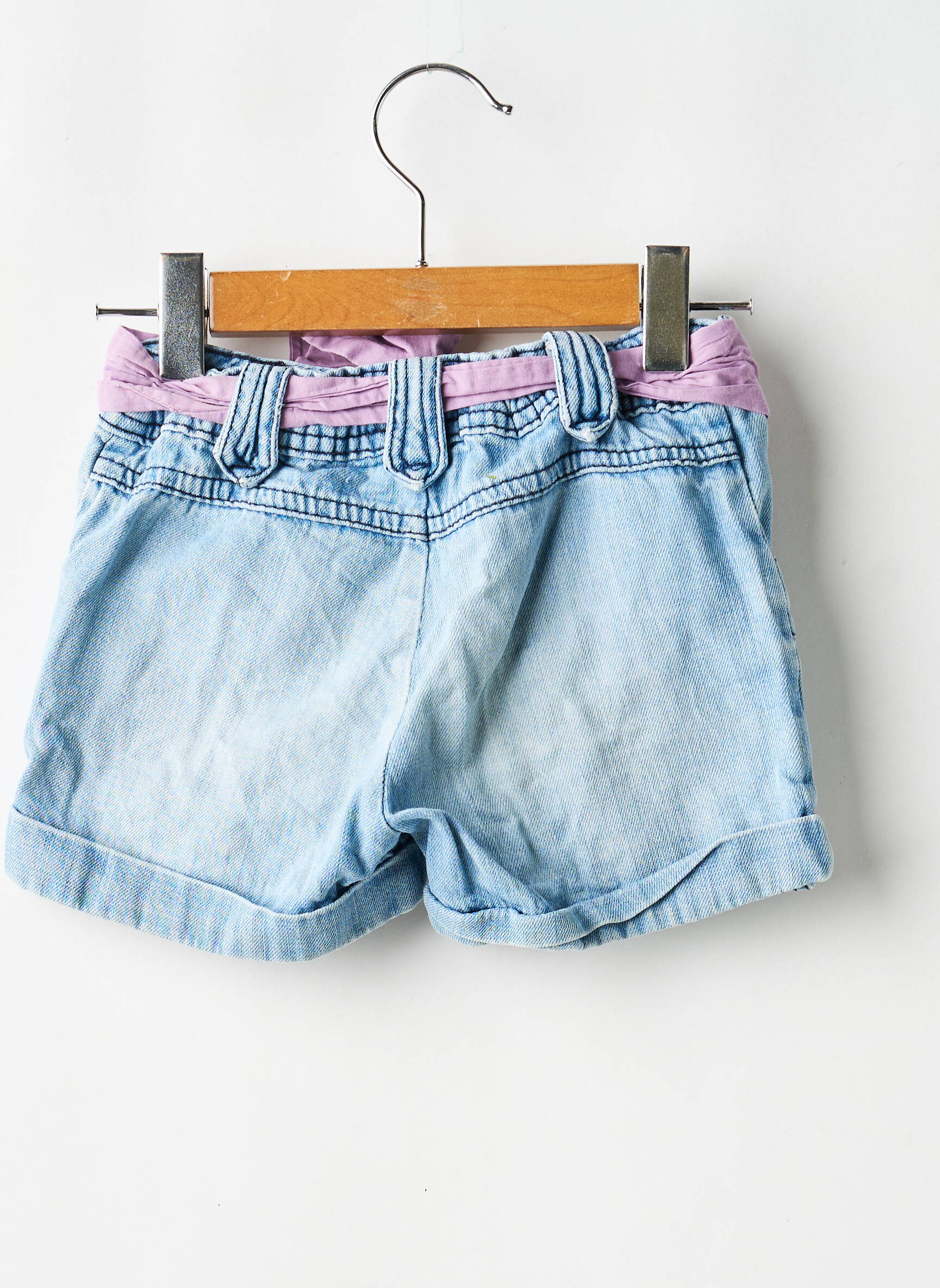 Short tissage denim bleu SHINY  fille