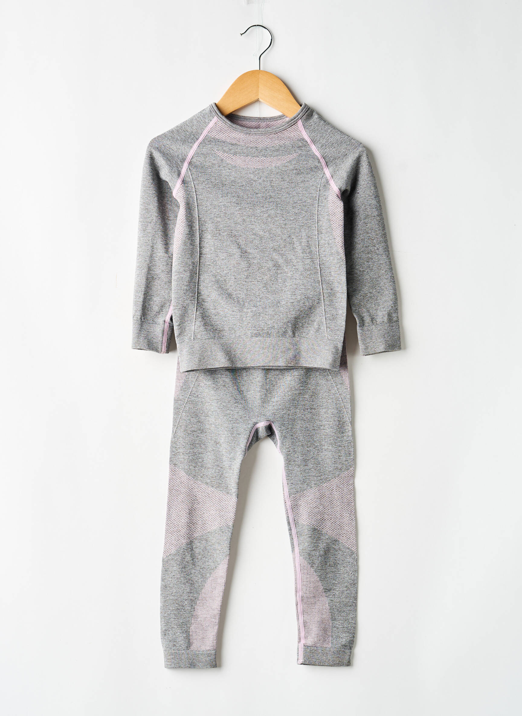 Ensemble pantalon type de haut t-shirt gris LUPILU fille
