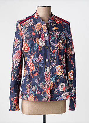Veste casual col rond bleu MERI & ESCA femme