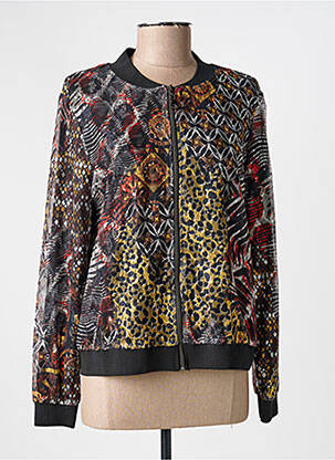 Veste casual col rond jaune GUY DUBOUIS femme