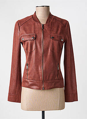 Veste casual col rond marron VOODOO femme