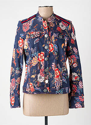 Veste casual col rond bleu MERI & ESCA femme