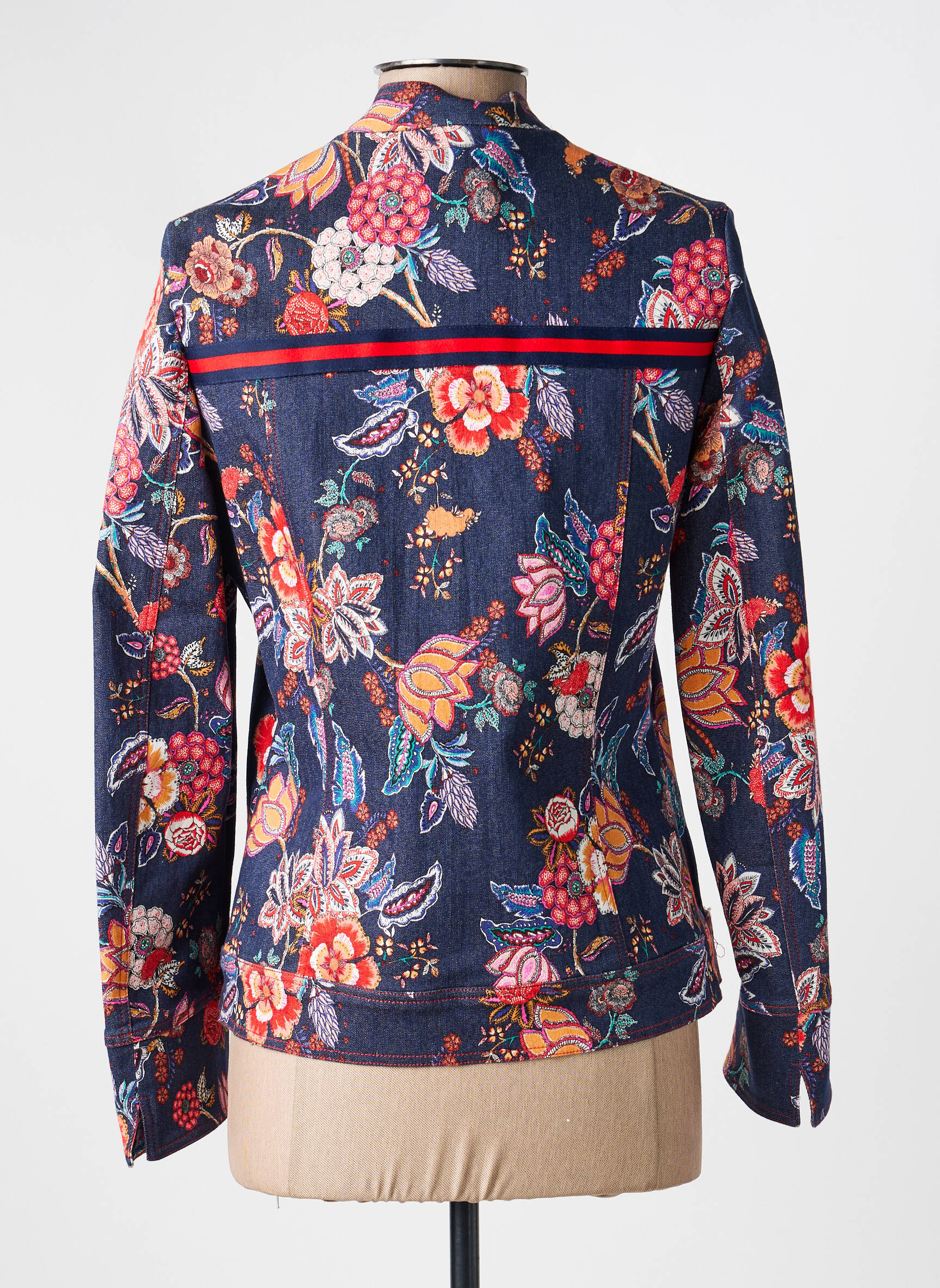 Veste casual col rond bleu MERI & ESCA femme