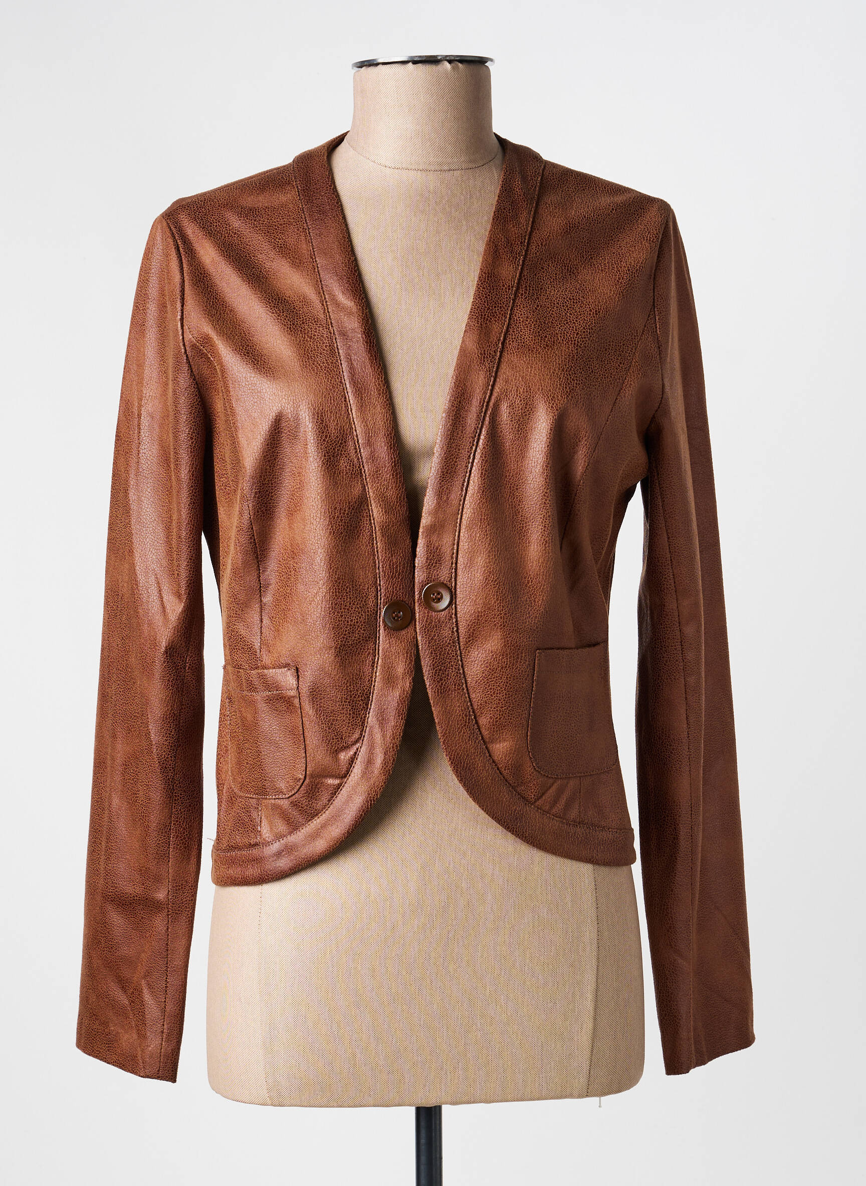 Veste casual poches marron VOODOO femme