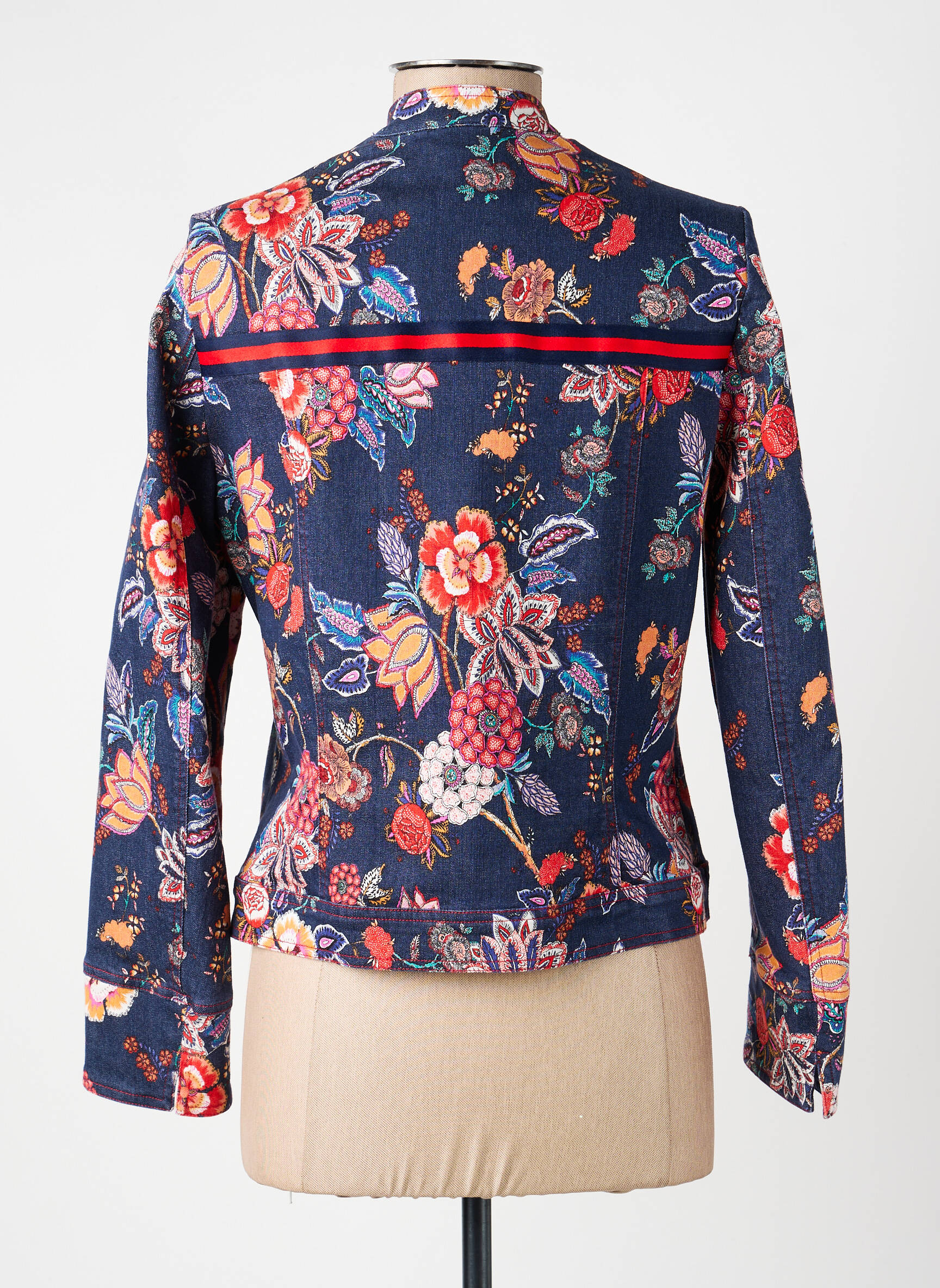 Veste casual col rond bleu MERI & ESCA femme