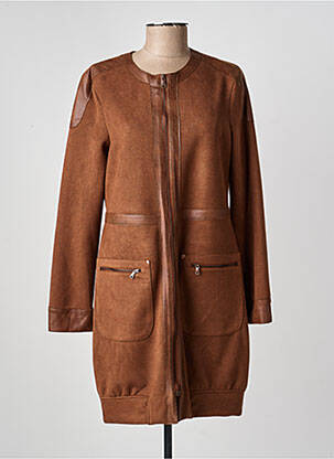Veste casual col rond marron VOODOO femme
