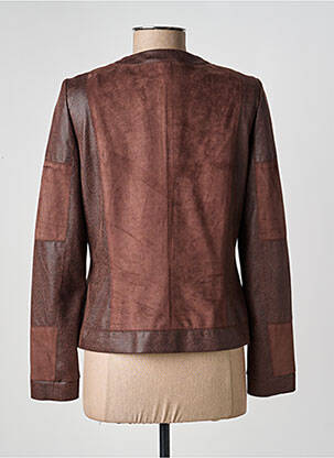 Veste casual col rond marron GUY DUBOUIS femme