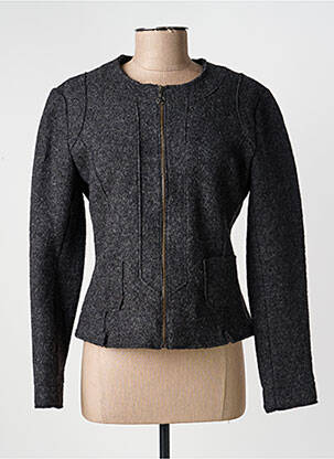 Veste casual col rond gris VOODOO femme