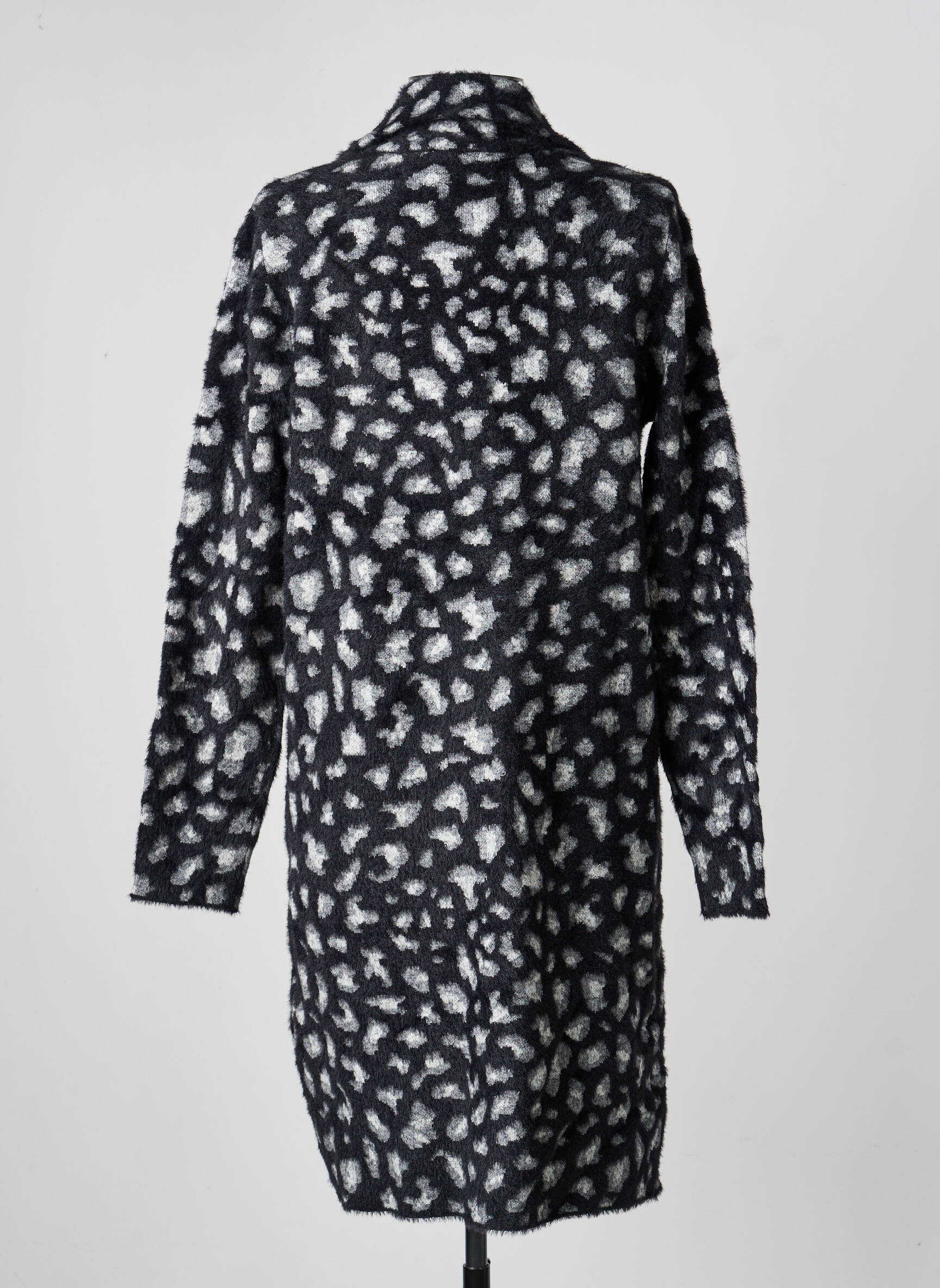 Manteau long coupe droite sans capuche gris JULIE GUERLANDE femme