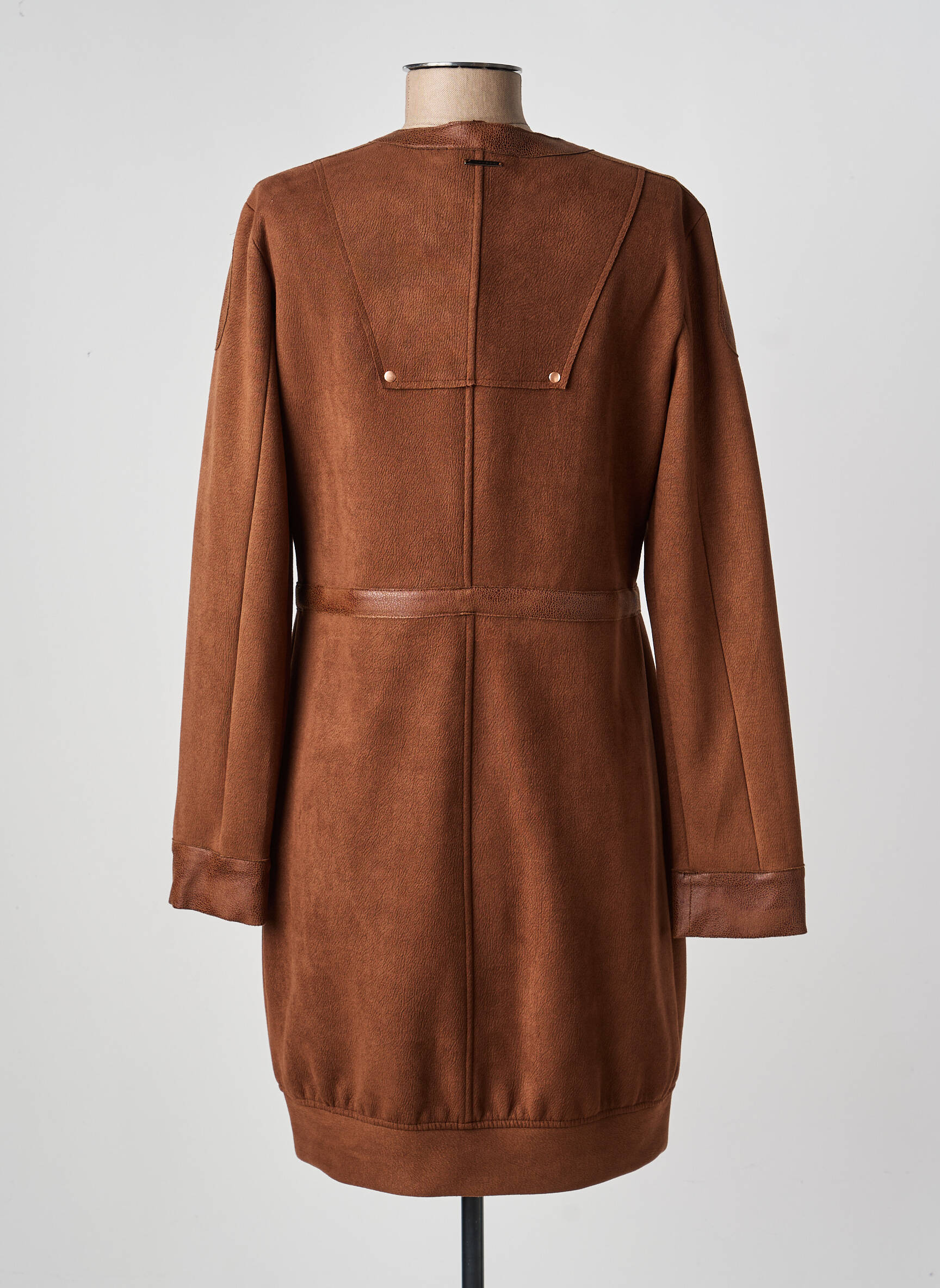 Veste casual col rond marron VOODOO femme