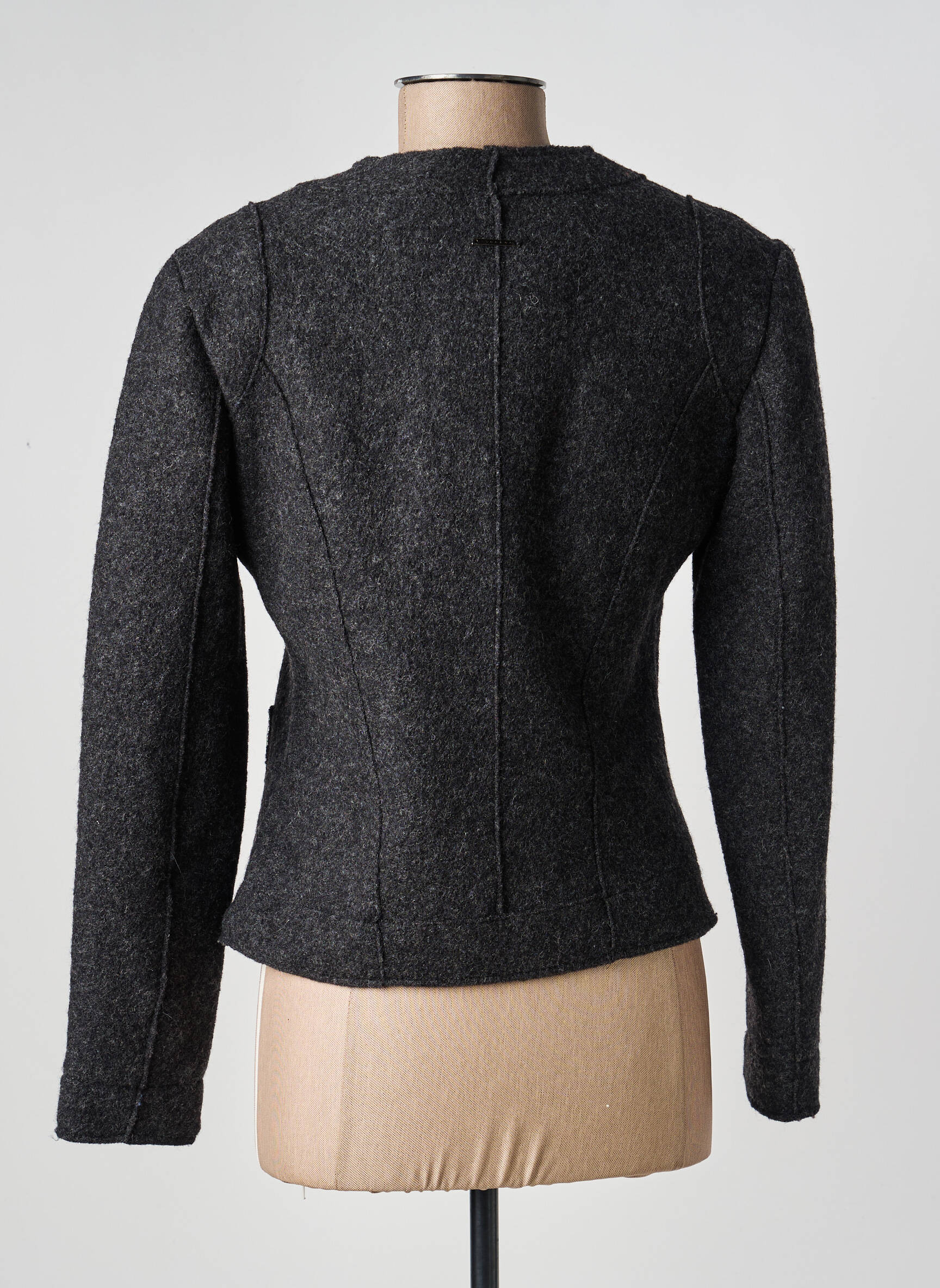 Veste casual col rond gris VOODOO femme