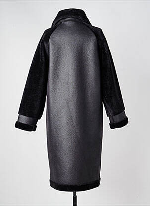 Manteau long coupe droite sans capuche noir GUY DUBOUIS femme