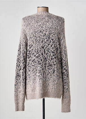 Pull resserrée sur le bas manches longues gris GUY DUBOUIS femme