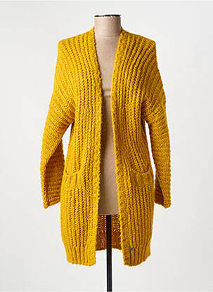 Gilet manches longues coupe cintrée jaune VOODOO femme
