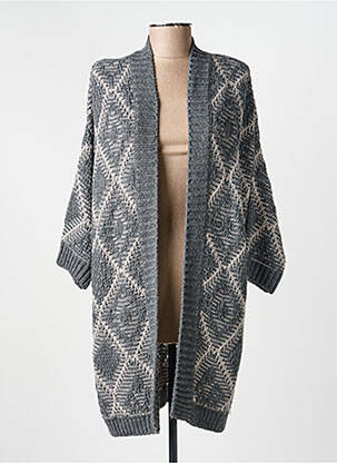 Gilet manches longues col v gris VOODOO femme