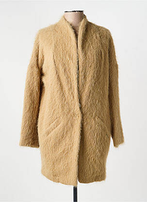 Gilet manches longues col v beige VOODOO femme