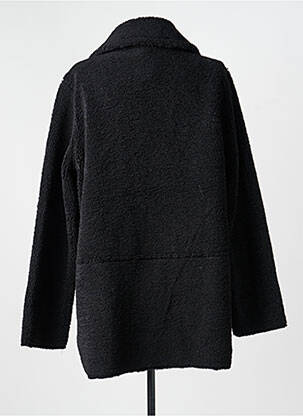 Manteau long coupe droite sans capuche noir JULIE GUERLANDE femme