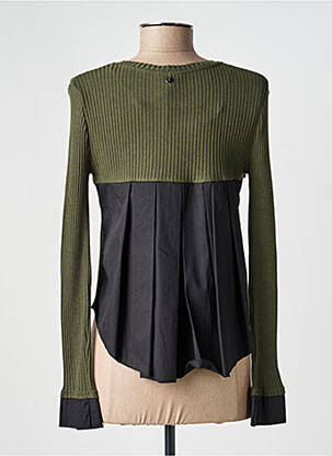 Gilet manches longues col rond vert VOODOO femme