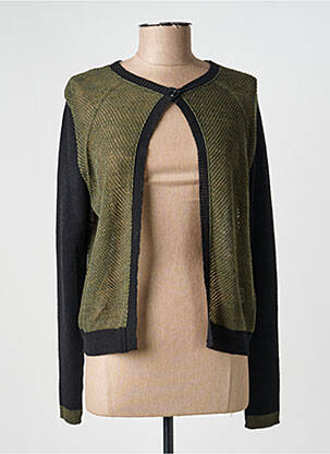 Gilet manches longues col rond vert VOODOO femme