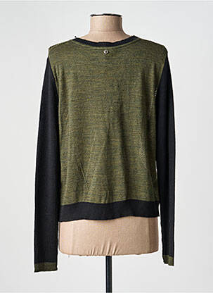 Gilet manches longues col rond vert VOODOO femme