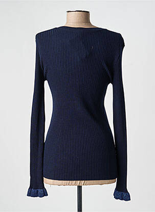 Pull coupe cintrée manches longues bleu VOODOO femme