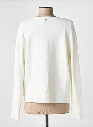 Gilet manches longues col rond blanc JULIE GUERLANDE femme