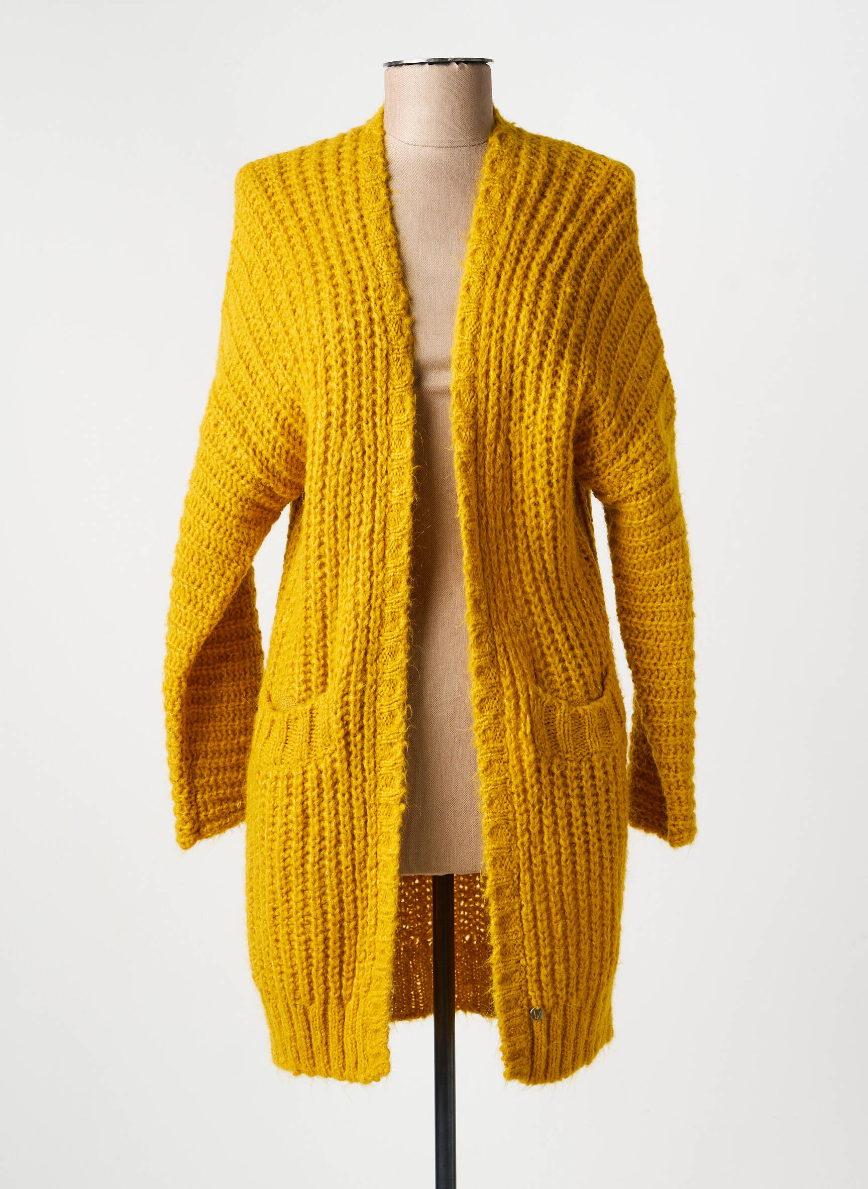 Gilet manches longues coupe cintrée jaune VOODOO femme
