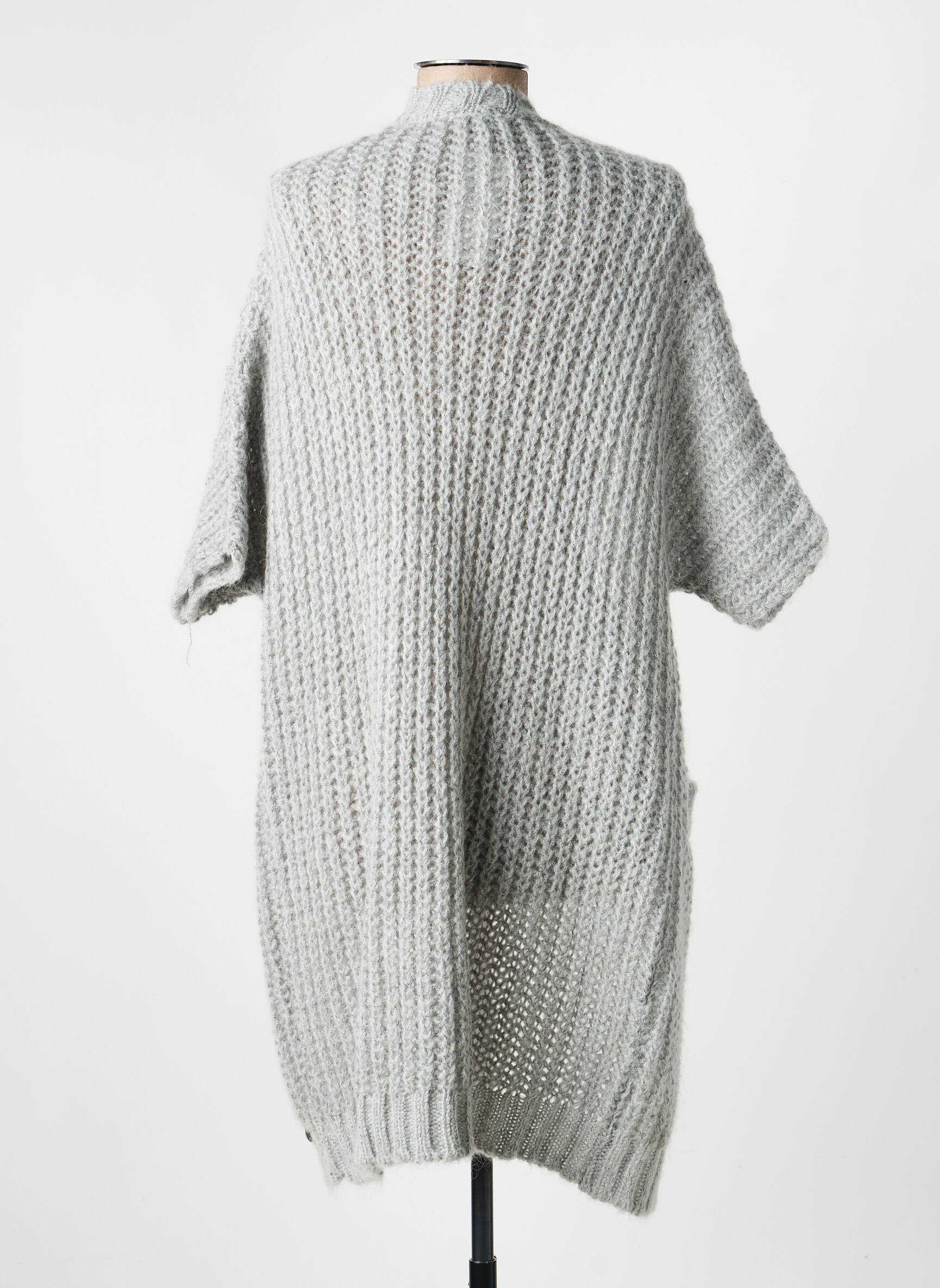 Gilet manches longues coupe cintrée gris VOODOO femme
