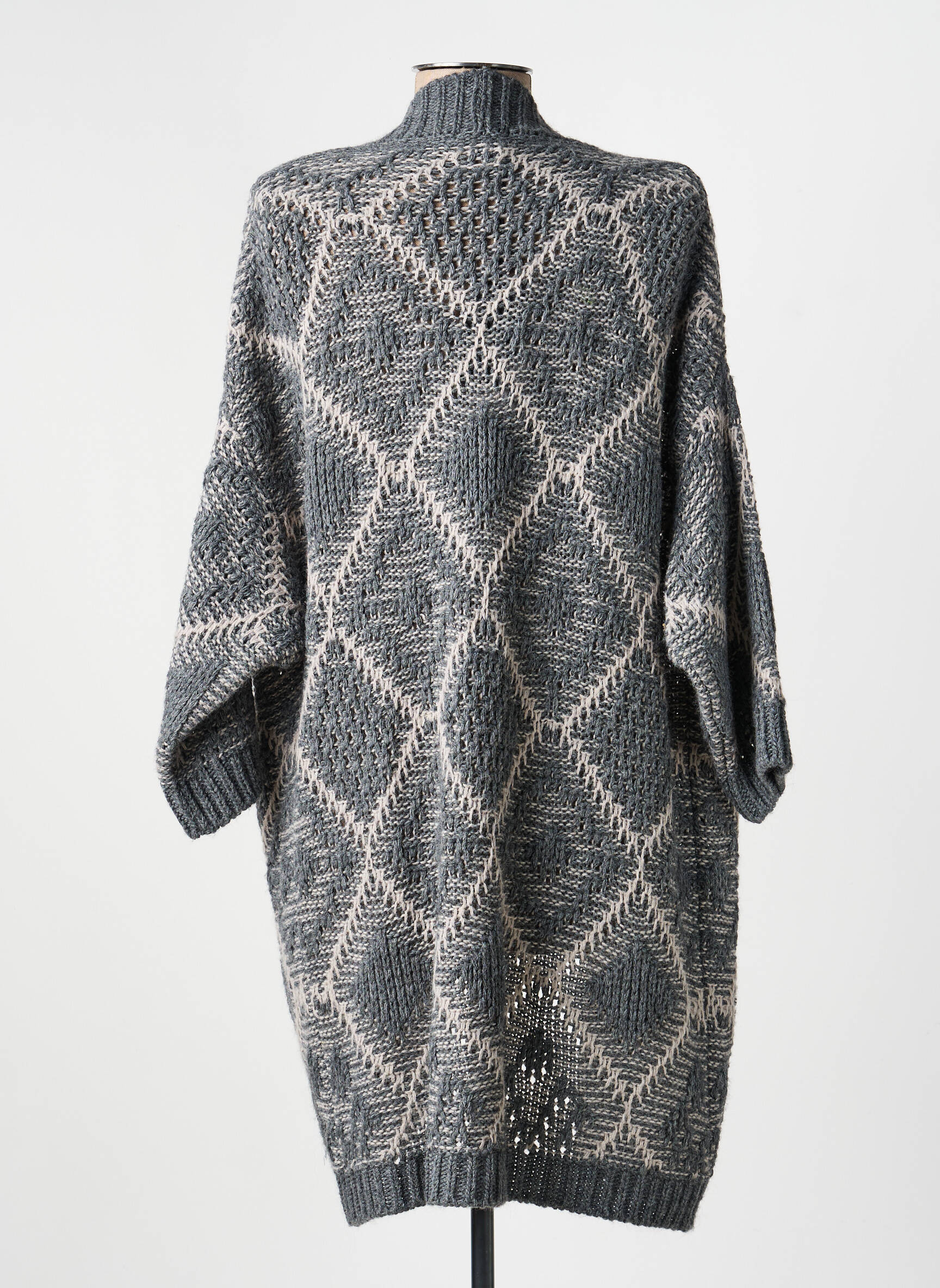 Gilet manches longues col v gris VOODOO femme