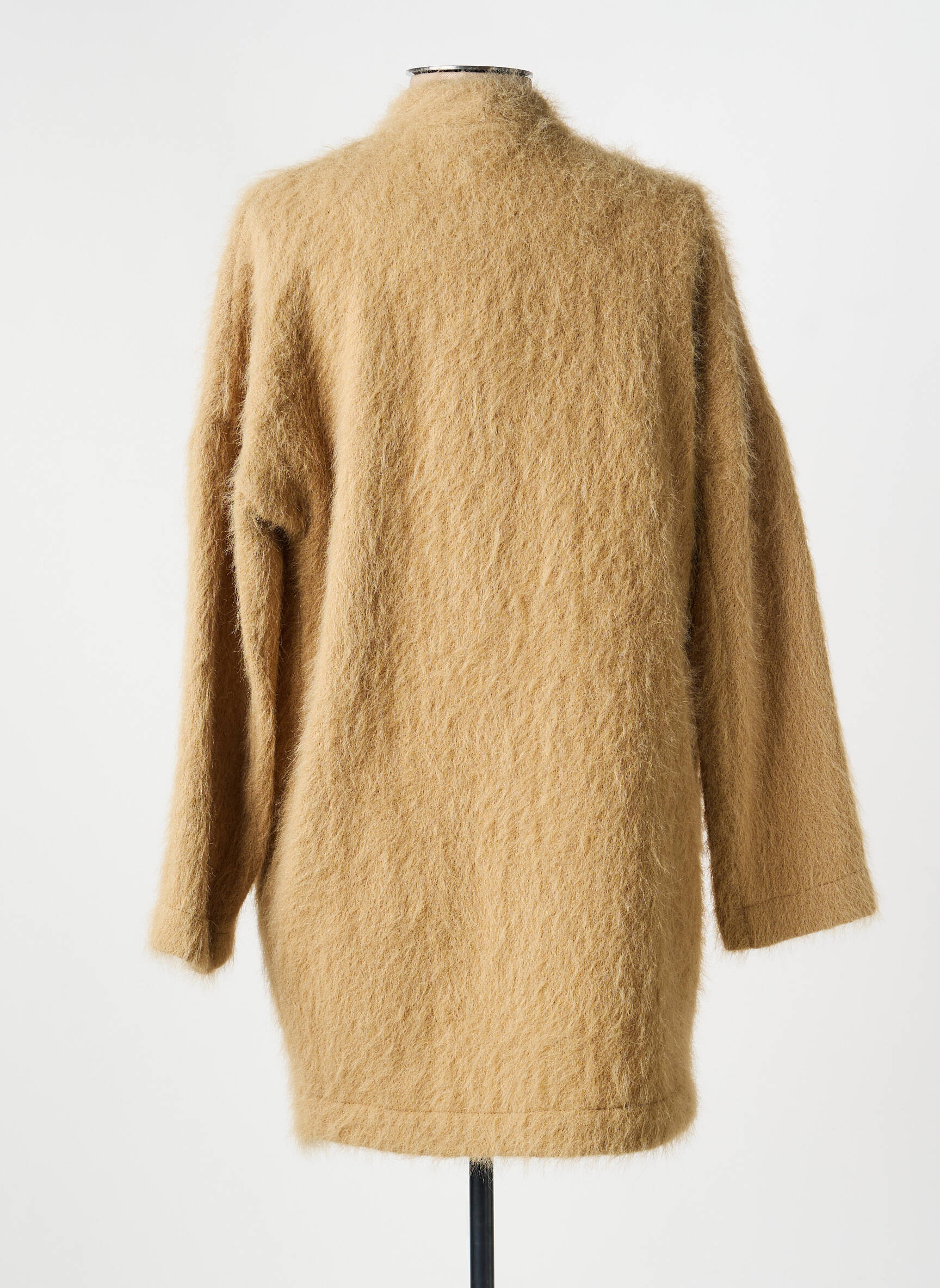 Gilet manches longues col v beige VOODOO femme