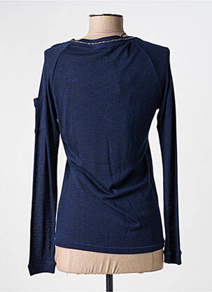 Top tissage jersey manches longues bleu VOODOO femme