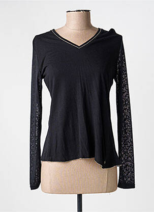 Top tissage jersey manches longues noir VOODOO femme