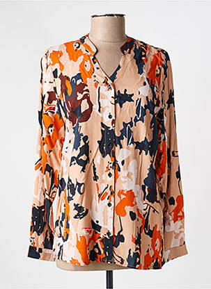 Chemisier coupe cintrée manches longues beige GUY DUBOUIS femme