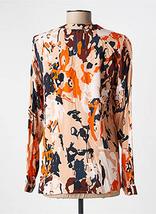 Chemisier coupe cintrée manches longues beige GUY DUBOUIS femme