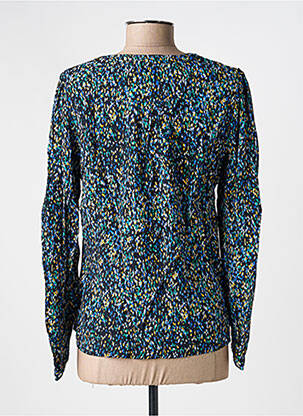 Blouse imprimé fantaisie manches longues bleu JULIE GUERLANDE femme