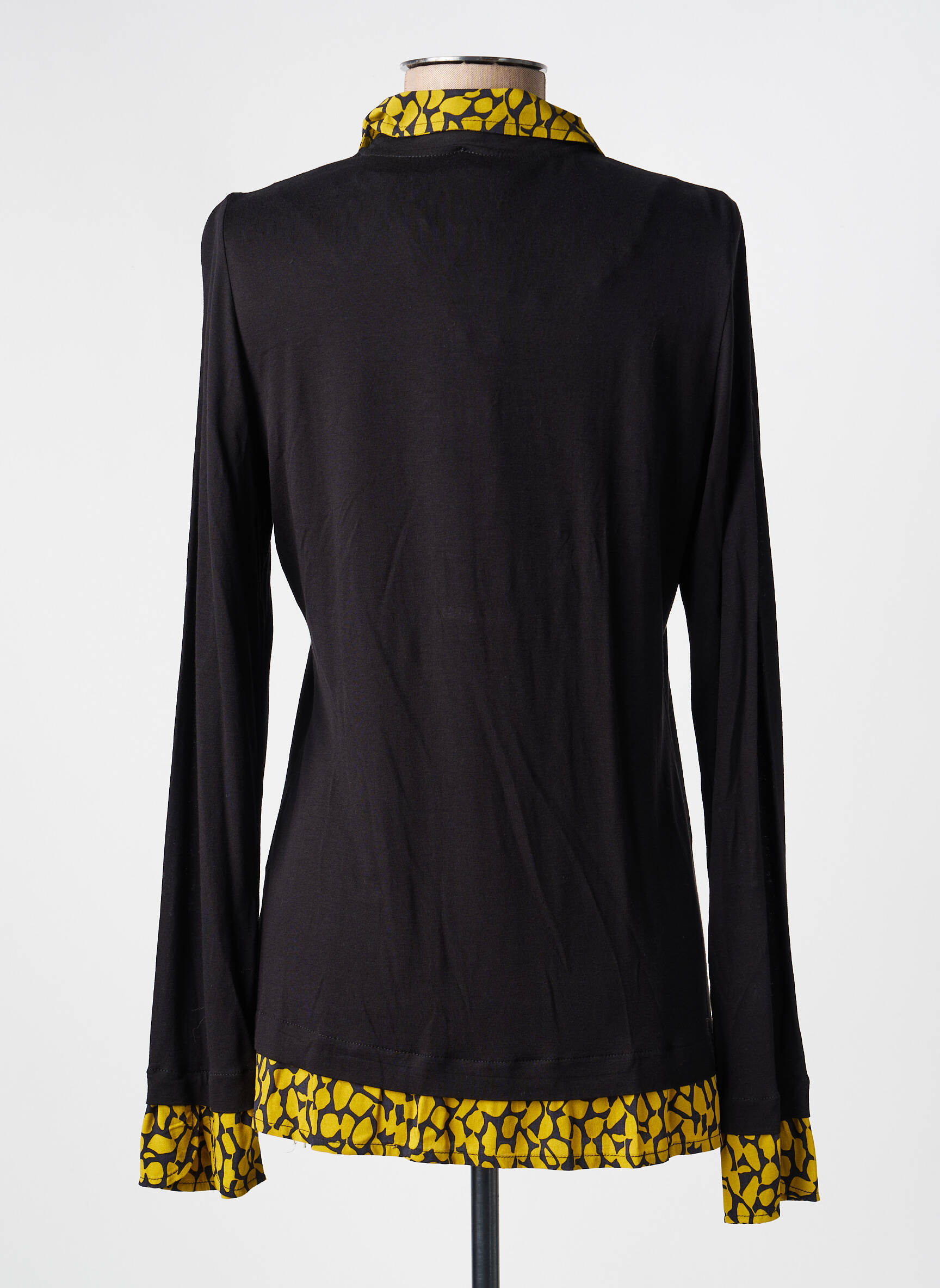 Top stretch manches longues jaune VOODOO femme