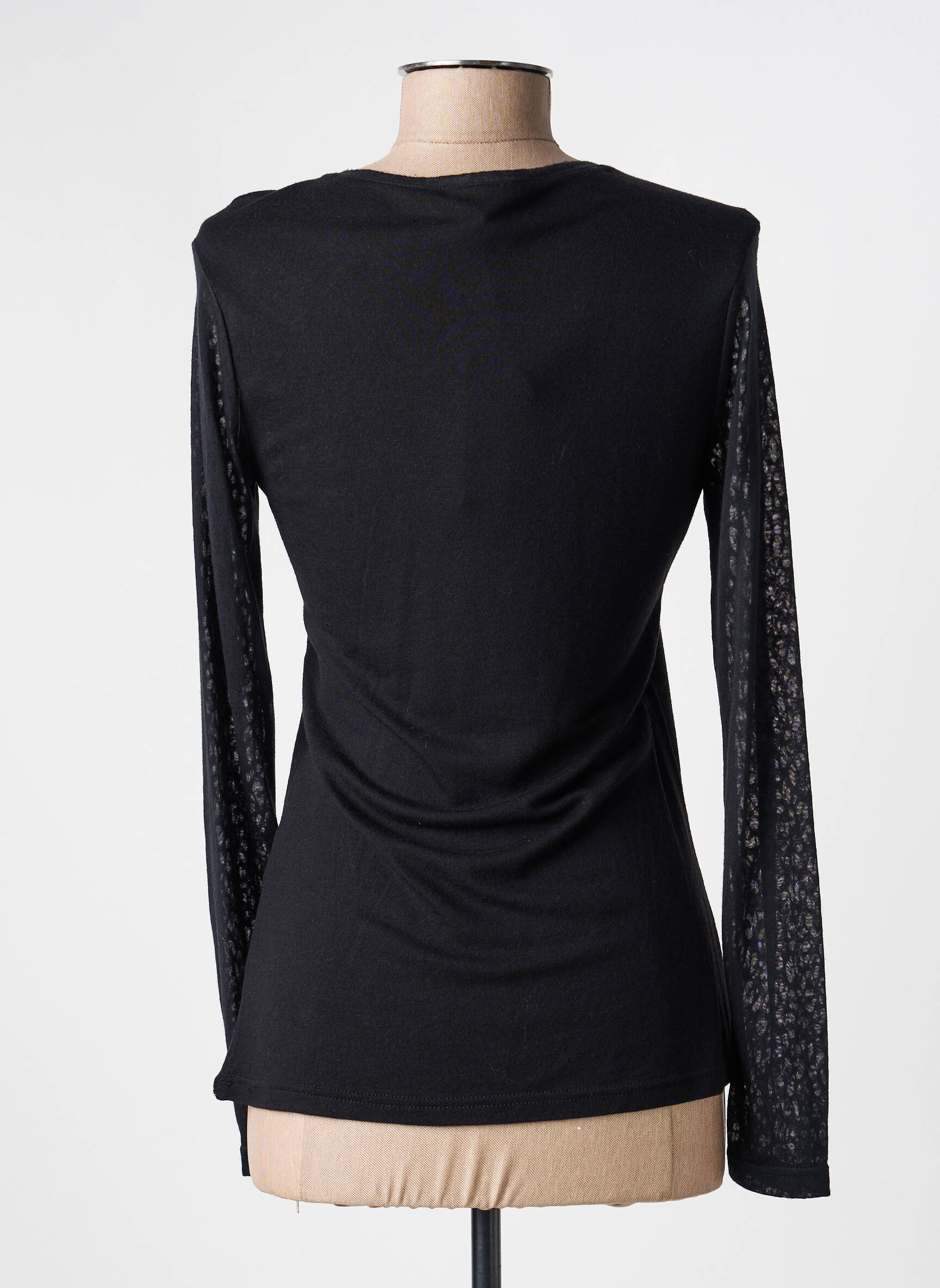Top tissage jersey manches longues noir VOODOO femme