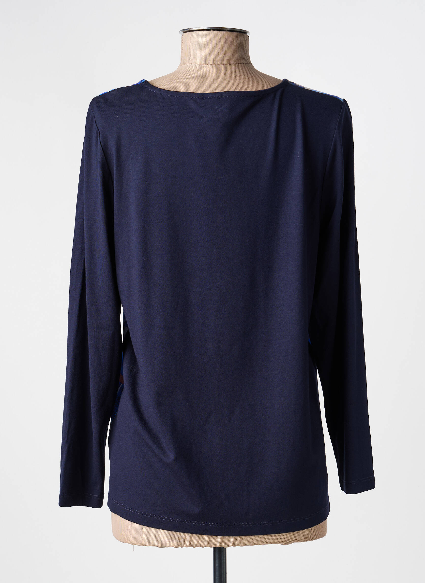 Top stretch manches longues bleu GUY DUBOUIS femme