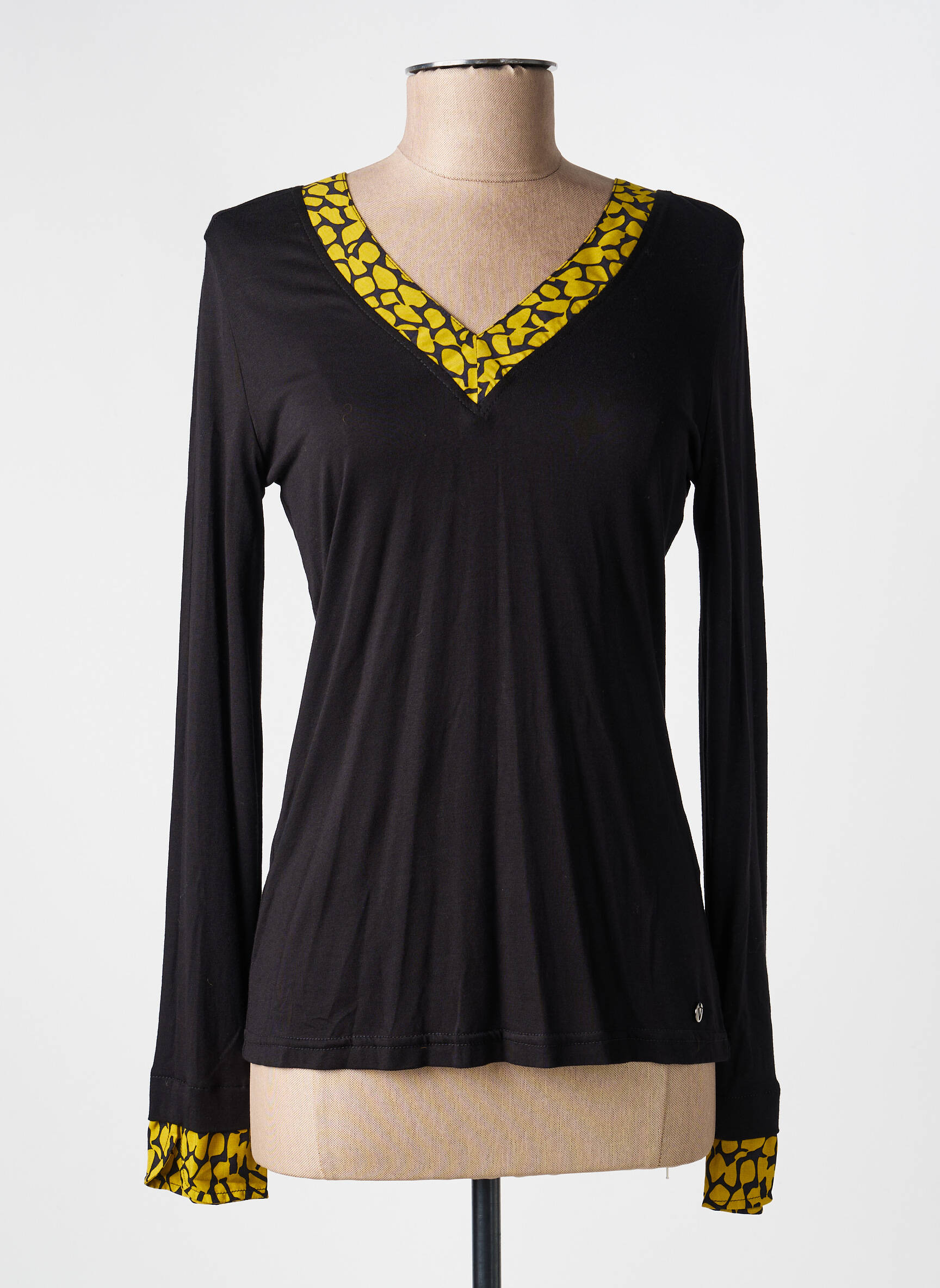 Top tissage jersey manches longues jaune VOODOO femme