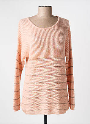 Pull coupe droite manches longues rose VOODOO femme