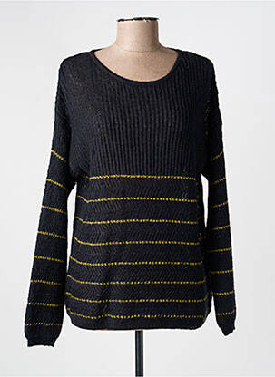 Pull coupe droite manches longues noir VOODOO femme