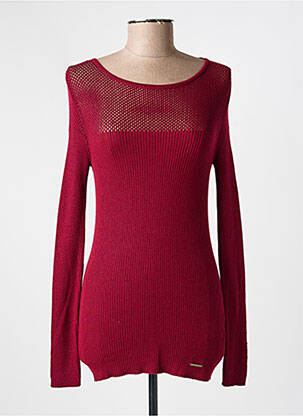 Pull resserrée sur le bas manches longues rouge VOODOO femme