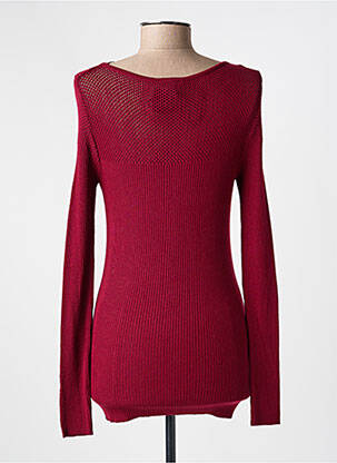 Pull resserrée sur le bas manches longues rouge VOODOO femme