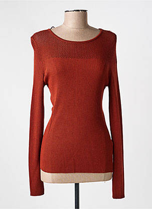 Pull resserrée sur le bas manches longues marron VOODOO femme