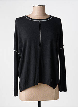 Pull coupe droite manches longues noir VOODOO femme