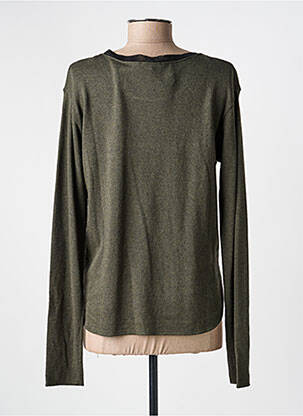 Pull coupe droite manches longues vert VOODOO femme