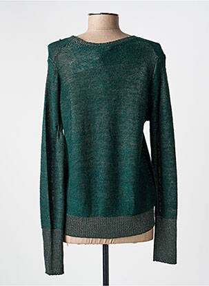 Pull col v manches longues vert VOODOO femme
